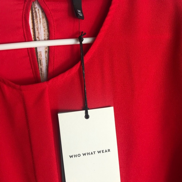 Red chiffon blouse who what wear - Picture 4 of 8